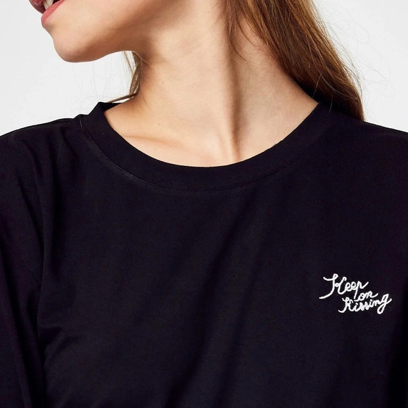 Maison Labiche Black Long Sleeve Viscose Stretchy Bodycon Maxi Dress Size S NWOT - Picture 5 of 12